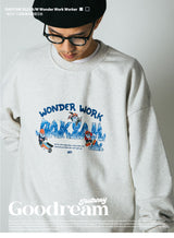 DAKYAM 2023 A/W Wonder Work Worker Gem Miner Illustration Crew Neck Sweatshirt