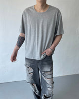 ウォッシングUネックショートスリーブTシャツ / JWA Washing U-neck Short-sleeved T-shirt (4 colors)