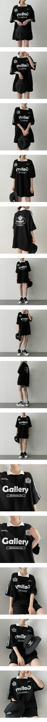 ガレリアカラーカラー半袖Tシャツ / Galleria Color Collar Short-Sleeved T-Shirt