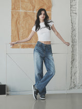 ワイドデニムパンツ / W1000 WIDE DENIM PANTS_DEEP BLUE