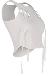 リンクドアイレットスリーブレス / [Seow] Linked eyelet sleeveless, white