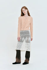CHERRY MOHAIR KNIT CARDIGAN [LIGHT PINK]