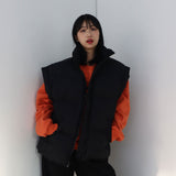 オーバーサイズフィットペディング / Oversize Fit Ki Padding Vest_Black