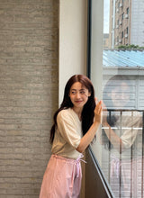 Crayon v-neck sleeve knit T 