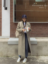 [wool30%] オアシングルウールロングコート