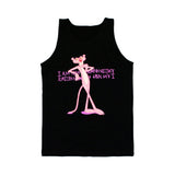 Pink Panther Leaning Against Our Logo Tank Top (3color) (6674858311798)