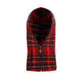 ピストルチェックバラクラバ/1 5 pistol check balaclava - RED