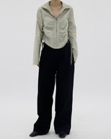 ビジョピンタックコットンパンツ/Bijo Pintuck Cotton Pants (2color)