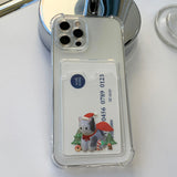 Santa COCO - White Christmas Some cat Card Storage Phone Case