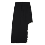 Side-off Midi Skirt [BLACK] (6638398472310)