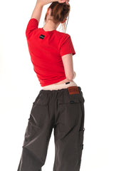 VINTAGE PARACHUTE CARGO PANTS (KHAKI)