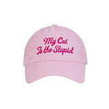 STUPID CAT BALL CAP_PINK