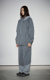  PIPPING MIX ANORAK HOODIE_GRAY