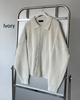 ウォーマーバルーンカラーカーディガン / AZ Warmer Balloon Collar Cardigan (7 colors)