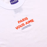 パリスヴーアイミーTシャツ/[UNISEX] ‘PARIS VOUS AIME’ T-Shirt (White)