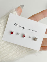 [5 set] red winter christmas piercing set