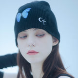 バタフライビーニー/1 4 butterfly beanie - BLACK