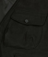 87-STAN025 [Vegan Suede] Multi-pocket Suede Best Black