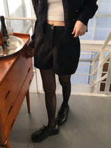 Dini Basic Wool Pintuck Winter Shorts