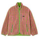 Tロゴフリース ジャケット - PINK / GREEN