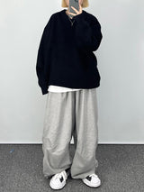 ウールニットスウェットシャツ/wool knit sweatshirt