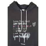 Love Yourself Sweat Hoodie / Charcoal