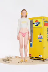 ビッグチェリークロップラッシュガード / BIG CHERRY CROP RASHGUARD [IVORY]