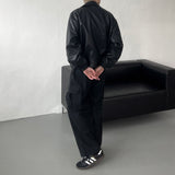 レザークロップドジャケット / UI leather cropped jacket