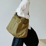 ユニセックスカンバスバッグ/unisex canvas bag beige