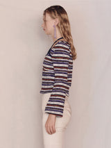 Strappy halter neck Knit (Purple)