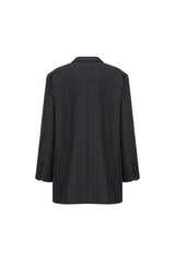 06ウールチェッククロスジャケット / 0 6 wool check cross jacket (4579932012662)