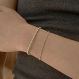 シルバーボールブレスレット / silver ball bracelet (yellow gold plated / platinum gold plated)