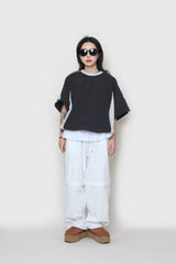 2wayナイロンスェットシャツ / two-way nylon sweatshirt