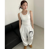 フェイスロゴロングワイドパンツ / FACE LOGO LONG WIDE PANTS 3COLOR