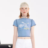 グラフィックポイント半袖ラッシュガード / GRAPHIC POINT SHORT SLEEVE RASHGUARD [SKY]