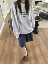Beelike bermuda denim pants