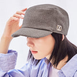 VA Square Stud Wool Bellboy Cap / Brown