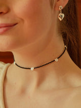 Heart choker necklace