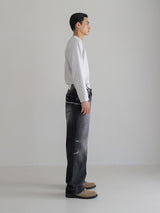 トライバルウォッシングブラックジーンズ / Tribal washing black jean