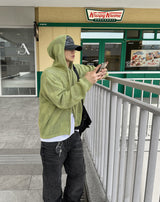No.0055 C board 2way hood ZIP-UP (4color)
