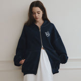 ロゴステッチフードジップアップ / Logo Stitch Hood Zip-up [2 Color]