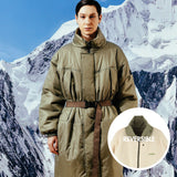 [UNISEX]’CUL’ Reversible Fleece and Padded Parka (Khaki) (6656408223862)