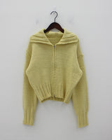 ルベンカラージップアップカーディガン / Ruben Collar Zip-up Cardigan (6color)