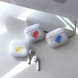 イエロー - カラー ジェリー ハート AirPods ケース_マット