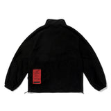 BLEND OVERSIZED FLEECE ANORAK JACKET GREY MULTI / BLACK MULTI / BLACK (4627772997750)