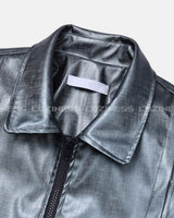 イーノックスクエアウィンクルレザージャケット / ENOC Square Winkle Leather Jacket (2 colors)