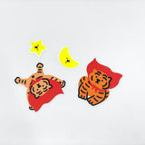 HERO TIGER 4PCS STICKERS (6538533109878)