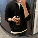 LMN ミックスセミジップアップニットウェア / LMN Mix Semi-Zipup Knitwear (11 colors)