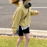 [BELLIDE MADE] Loose fit point embroidered hoodie