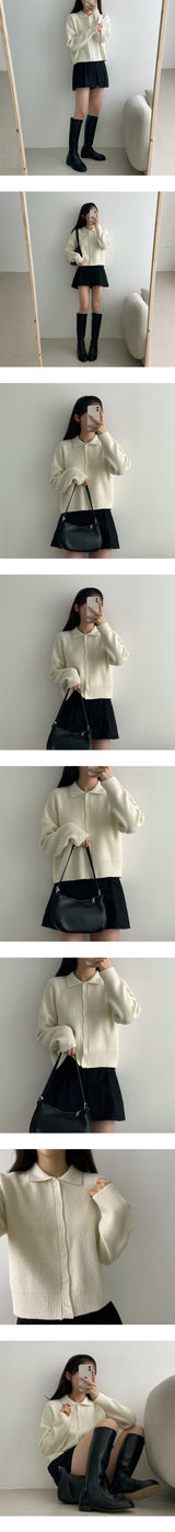 パフィンカラーニットカーディガン / Puffin Collar Knit Cardigan